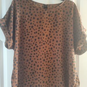 Chic Spotted Blouse in Brown and Black